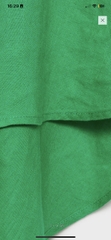 Jum MNG linen xanh lá lệch vai kèm belt