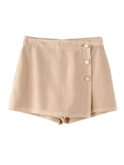 Short váy Zara màu camel khuy ngọc dư xịn