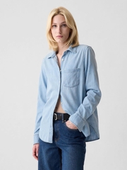 Sơ mi denim SUESS cổ đức