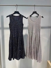 Váy len dệt ALAIA maxi đính hạt bling 2 màu