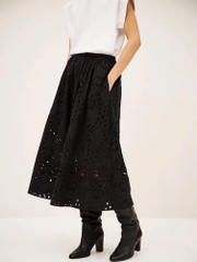 Chân váy midi ren dập Ba&Sh 2 màu