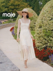 Maxi Maje đính hạt bling màu navy