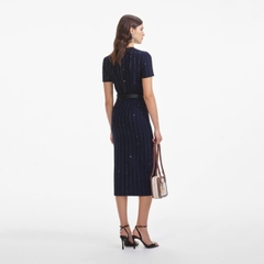 Áo Sel-Portrait cổ tròn bling navy (tách set)