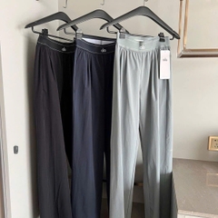 Quần suông ALO cạp chun - Xanh dương