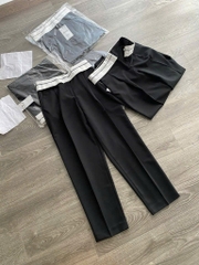 Quần Zara cạp trắng