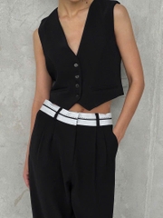 Quần Zara cạp trắng