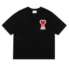Tshirt AMI dáng over logo tim to
