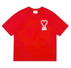 Tshirt AMI dáng over logo tim to