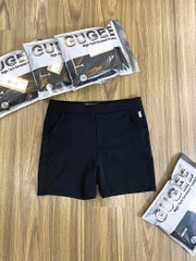 Quần biker cotton GU đen dư xịn