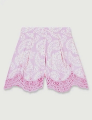 Quần short Maje tím ren chỉ