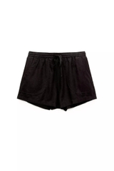 Quần short Pull&Bear linen 2 màu lưng chun
