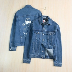 Jacket denim Karl dài tay cổ đức