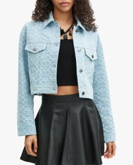 Jacket denim Coach cổ đức dáng ngắn