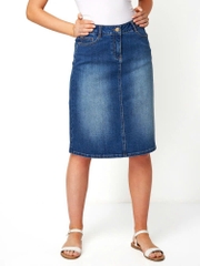 Chân váy denim midi Zara xẻ sau 3 màu