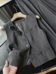 Gilet Theory màu ghi (set 3pcs tách set)