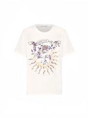 T shirt Dior in họa tiết lá