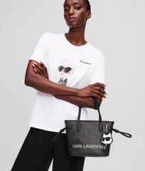 Túi Karl Largerfeld ikon monogram tote bag in leather