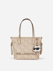 Túi Karl Largerfeld ikon monogram tote bag in leather