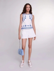 Áo Maje tanktop thêu xanh