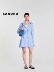 Đầm ngắn sơ mi kẻ sọc