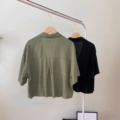 Sơ mi cộc tay Pull Bear cổ đức