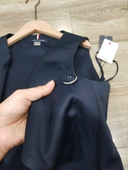 Set tommy viền vạt trắng khuy lệch