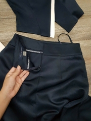 Set tommy viền vạt trắng khuy lệch