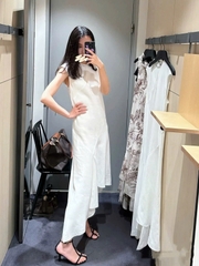 Váy COS linen khaki