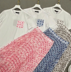 Set Louis Vuiton Áo Tshirt + Chân váy midi lụa 3 màu