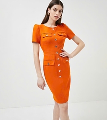 Váy Karen Millen màu cam dáng bút chì