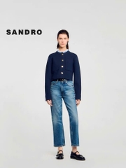 Áo cardigan cổ bọc
