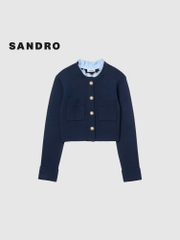 Áo cardigan cổ bọc