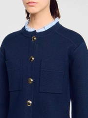 Áo cardigan cổ bọc