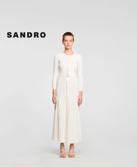 Áo cardigan đan sườn cắt ngắn