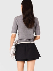 Áo len ngắn tay len wool