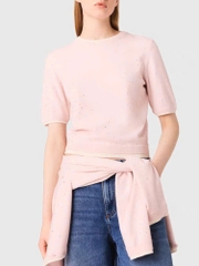 Áo len ngắn tay len wool