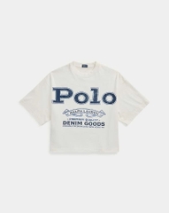 Áo thun Polo RL logo chữ dáng crop