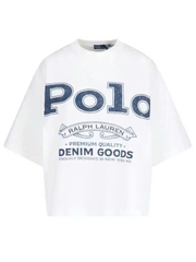Áo thun Polo RL logo chữ dáng crop
