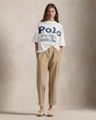 Áo thun Polo RL logo chữ dáng crop