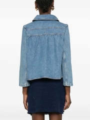 Áo khoác denim Ba&Sh cổ sen tuồn auth