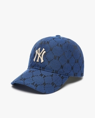 Mũ lưỡi chai MLB chất jean thô thêu logo 3 màu