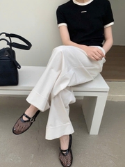 Quần denim suông Massimo Dutti