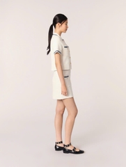 ÁO CARDIGAN LEN DÁNG NGẮN VIỀN TƯƠNG PHẢN
