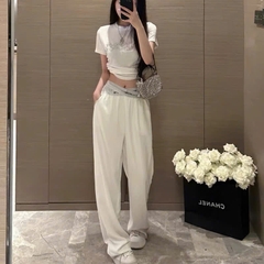Quần lụa suông ALEXANDERWANG cạp trắng