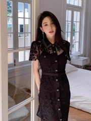Váy Sel-Portrait ren 3D viền đá