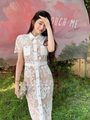 Váy Sel-Portrait ren 3D viền đá