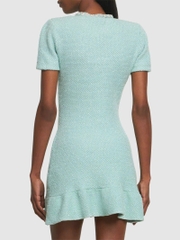 Váy ngắn thêu họa tiết tự họa Mint Knit