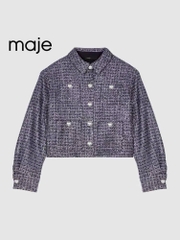Set Maje vải tuýt kim loại đính sequin