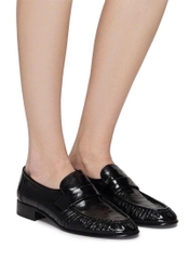 Giày THE ROW  loafer da cá sấu