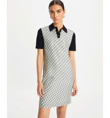 Váy Tory Burch suông len cải lụa cổ đức